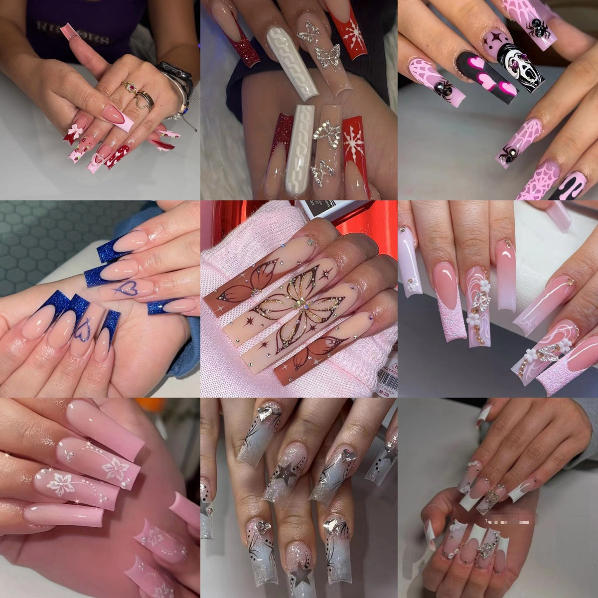 Fashion Wearable Extra Long Press on Nails