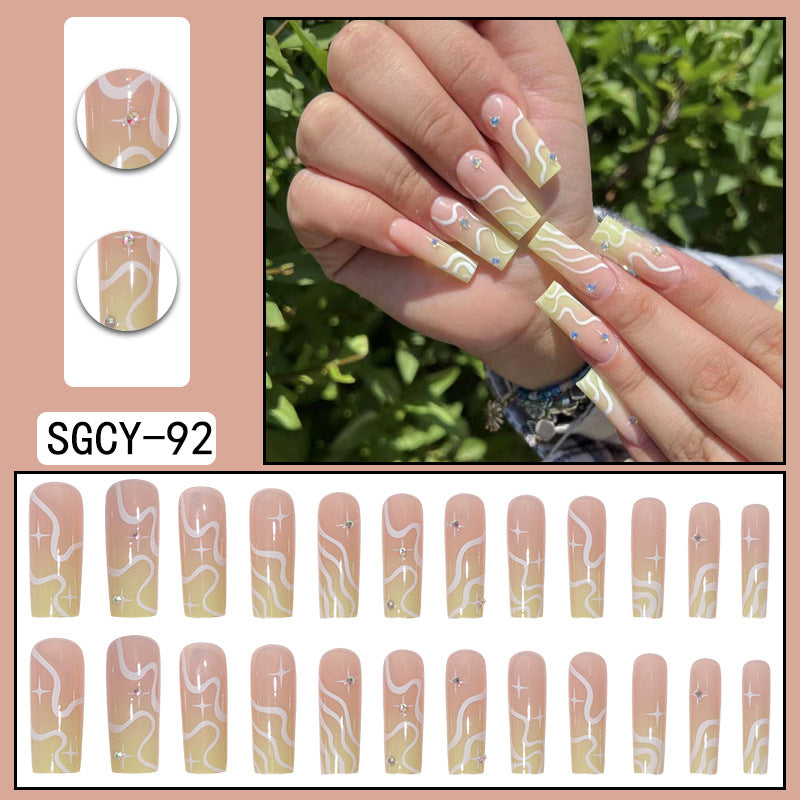 Fashion Gradient Color Extra Long Press on Nails