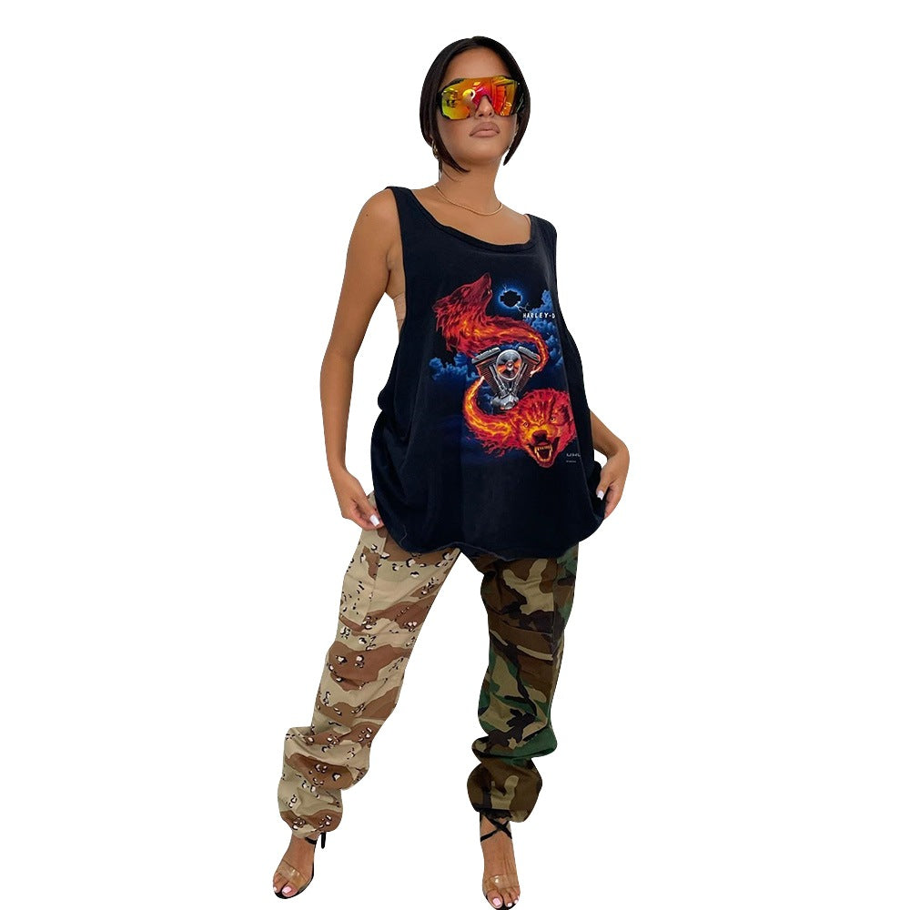 Fashion Popular Camouflage Women Pants