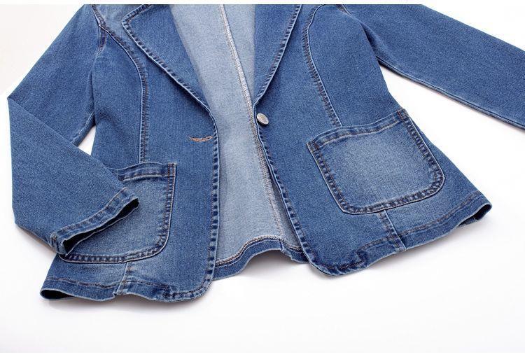 Fashion Spring Denim Blazer Jacket