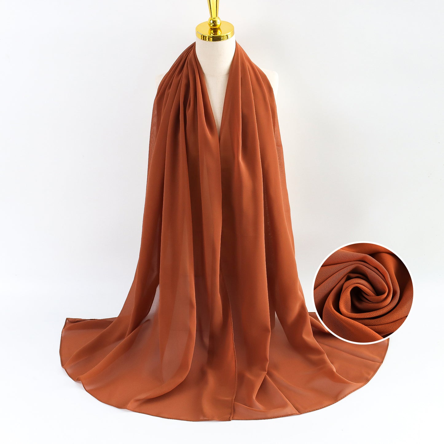 Women Pearl Chiffon Scarf Solid Color Bubble Towel Versatile Scarves