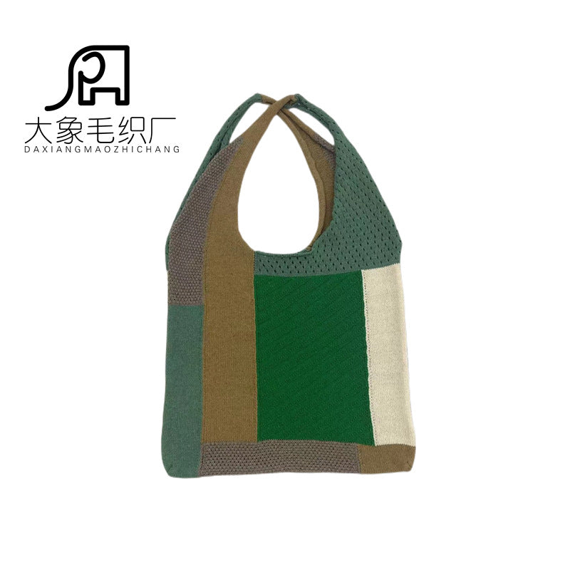 Vintage Knitted Shoulder Bags for Women