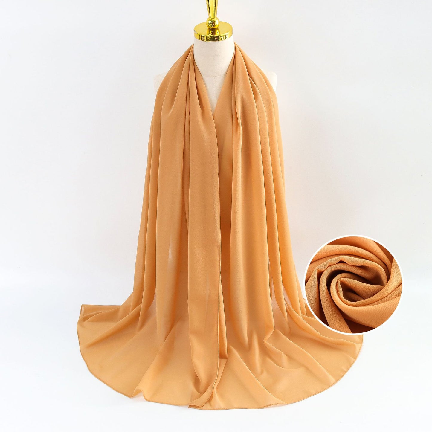 Women Pearl Chiffon Scarf Solid Color Bubble Towel Versatile Scarves