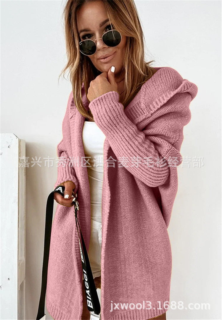 Casual Women Knitted Sweaters with Hat