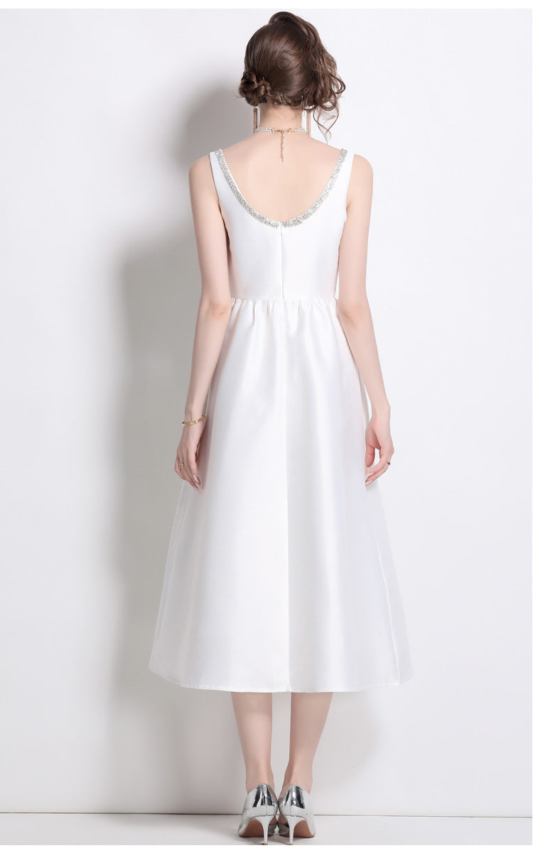 Elegant Square Neckline Sleeveless Dresses