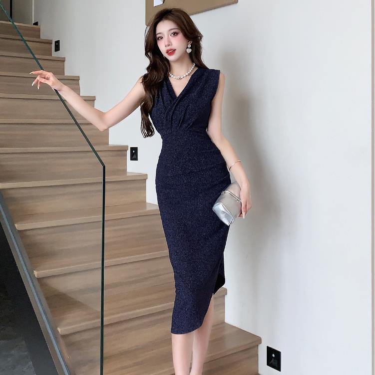 Sexy V Neck Sheath Evening Party Dresses