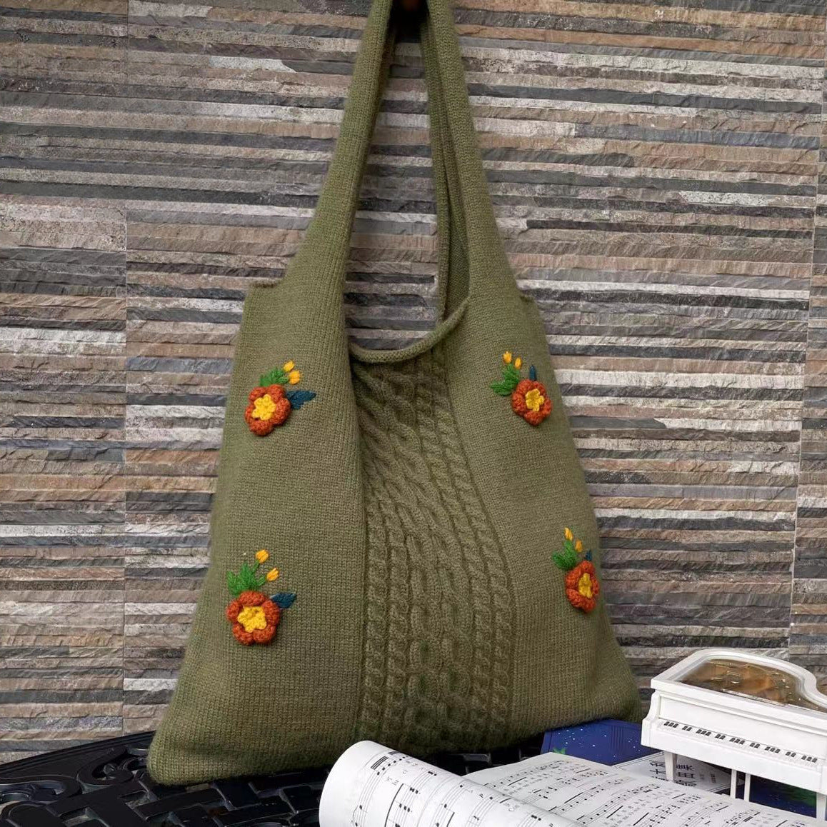 Women Handmade Crochet Knitted Shopping Bags