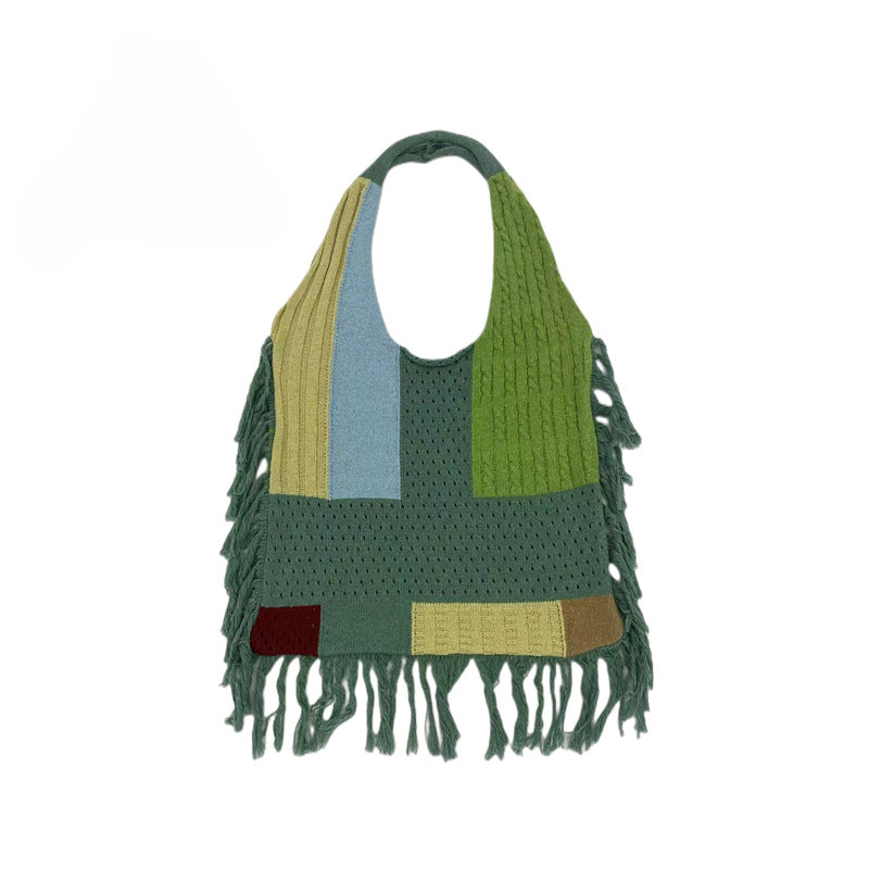 Vintage Tassels Knitted Shoulder Bags