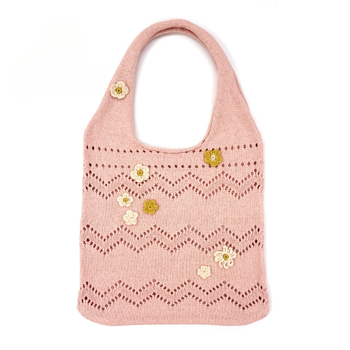 3D Floral Design Women Crochet Shoulder Bags