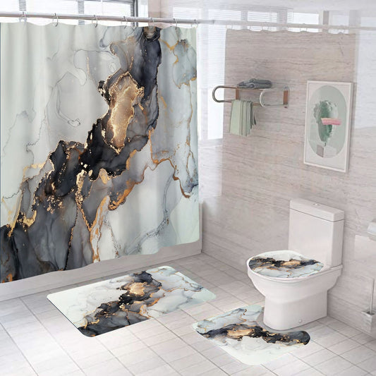 Northern Europe Snowberg Bathroom Fabric Shower Curtain Sets