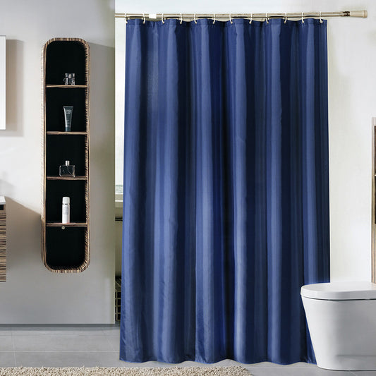 Waterproof Bathroom Navy Blue Shower Curtain-STYLEGOING