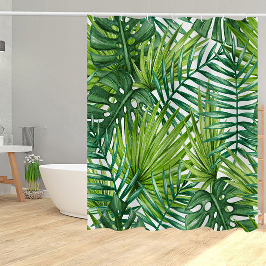 Palm Tree Print Shower Curtain for Bathroom