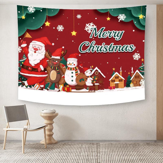 Merry Christmas Home Decorative Hanging Wall Tapestry
