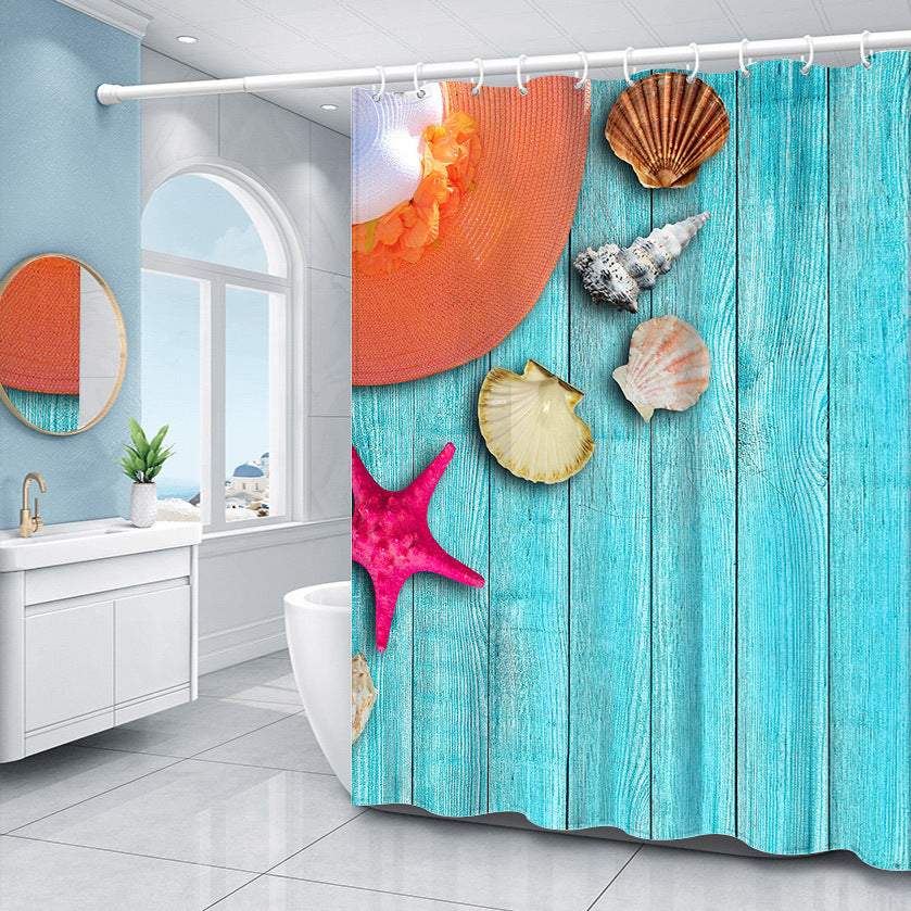 Turquoise Shower Curtain For Bathroom-STYLEGOING