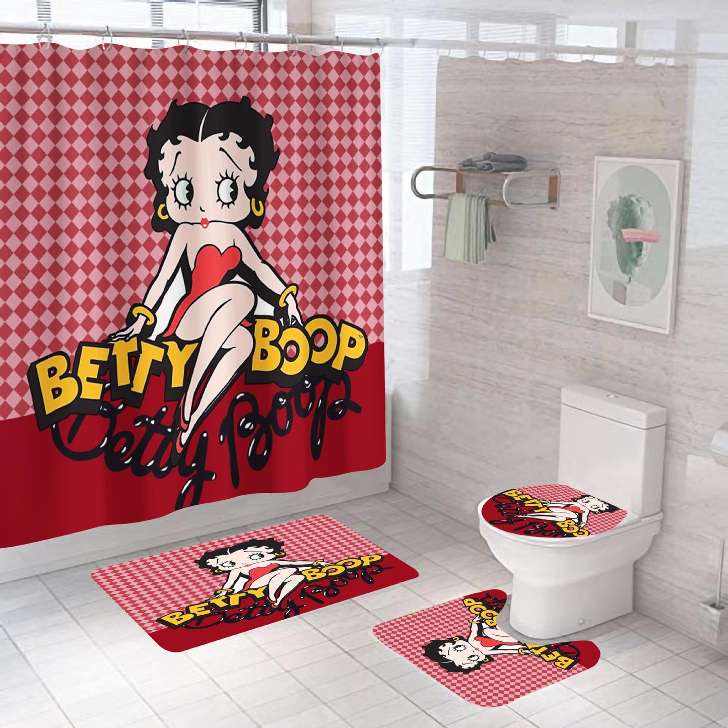 Betty Girl Fabric Shower Curtain Sets