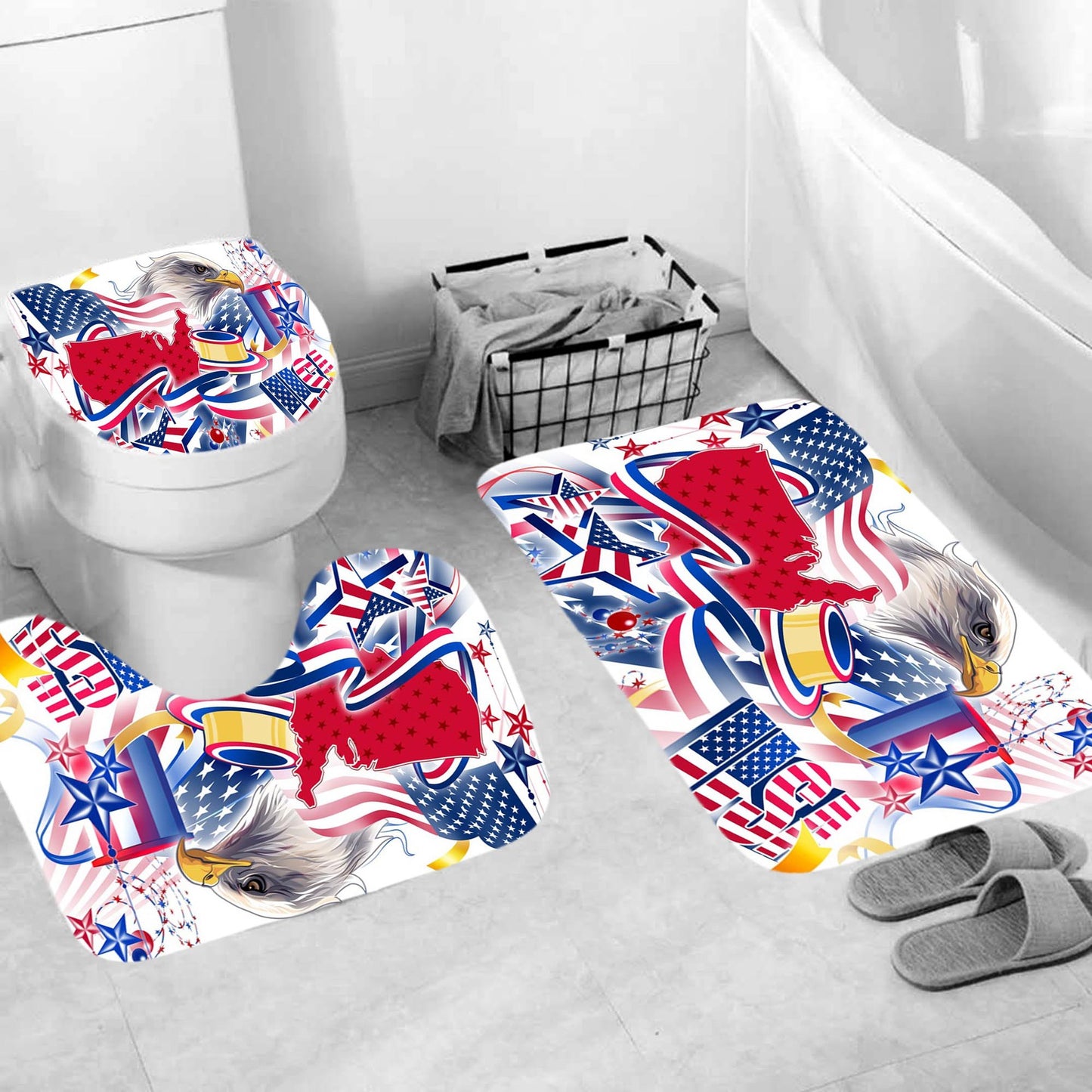 Independence Day Fabric Shower Curtain Sets