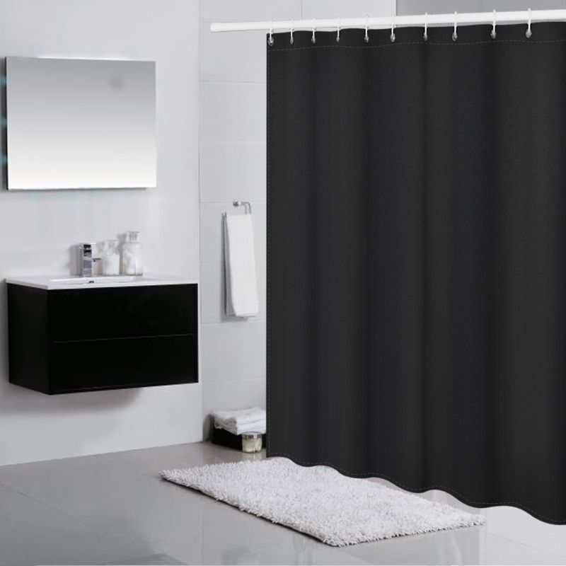 Waterproof Bathroom Black Shower Curtain-STYLEGOING