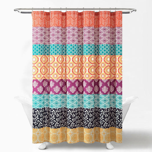 Colorful Bohemia Fabric Shower Curtain for Bathroom