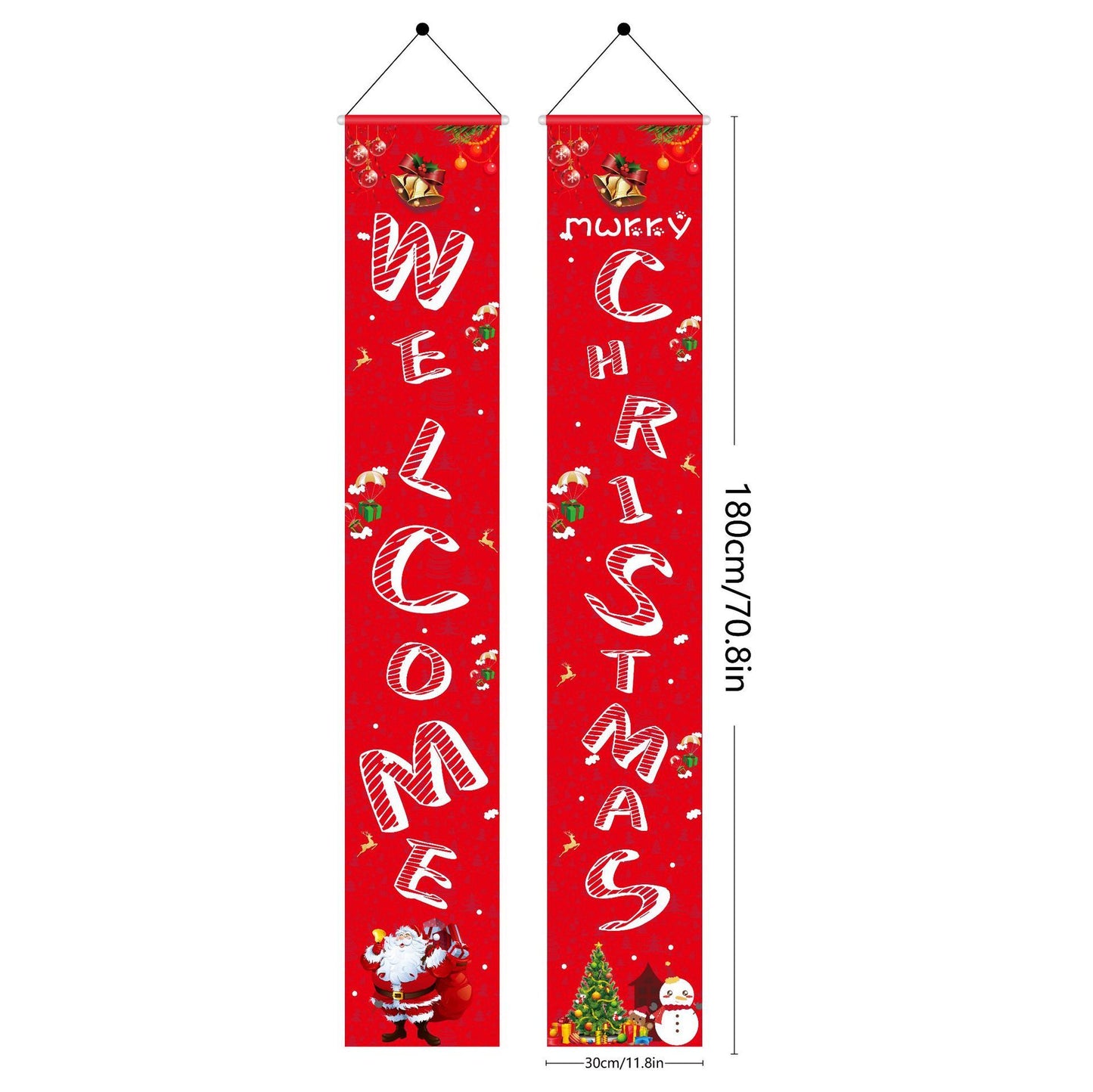 Merry Christmas Couplet Door/Porch Decoration