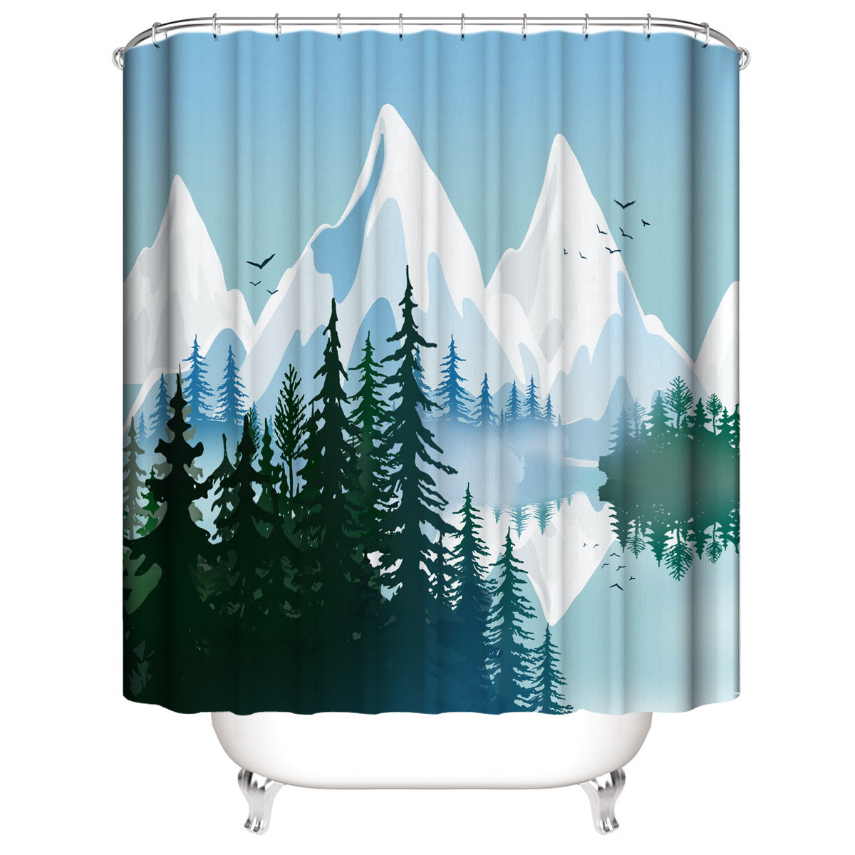 Northen Euro Snowberg Bathroom Fabric Shower Curtain Sets