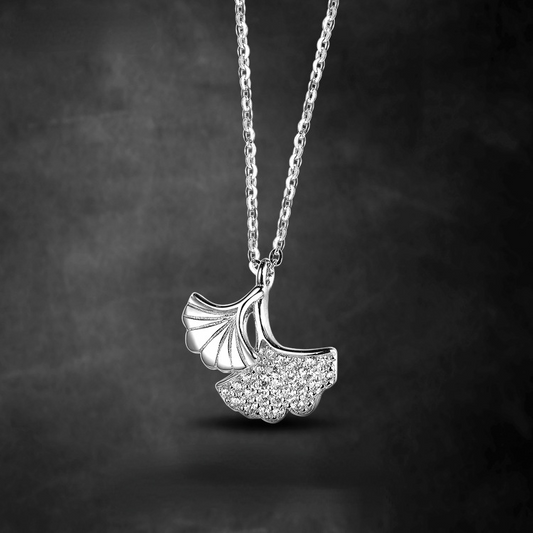 Gingko Desgned Sterling Sliver Necklace for Women