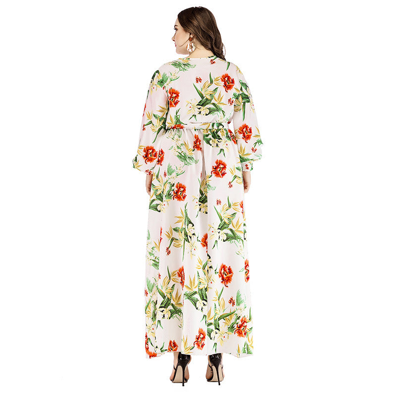 Summer Plus Sizes Dresses Floral Print