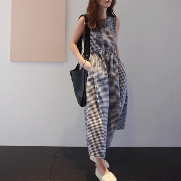 Casual Summer Linen Loose Jumpsuits-STYLEGOING