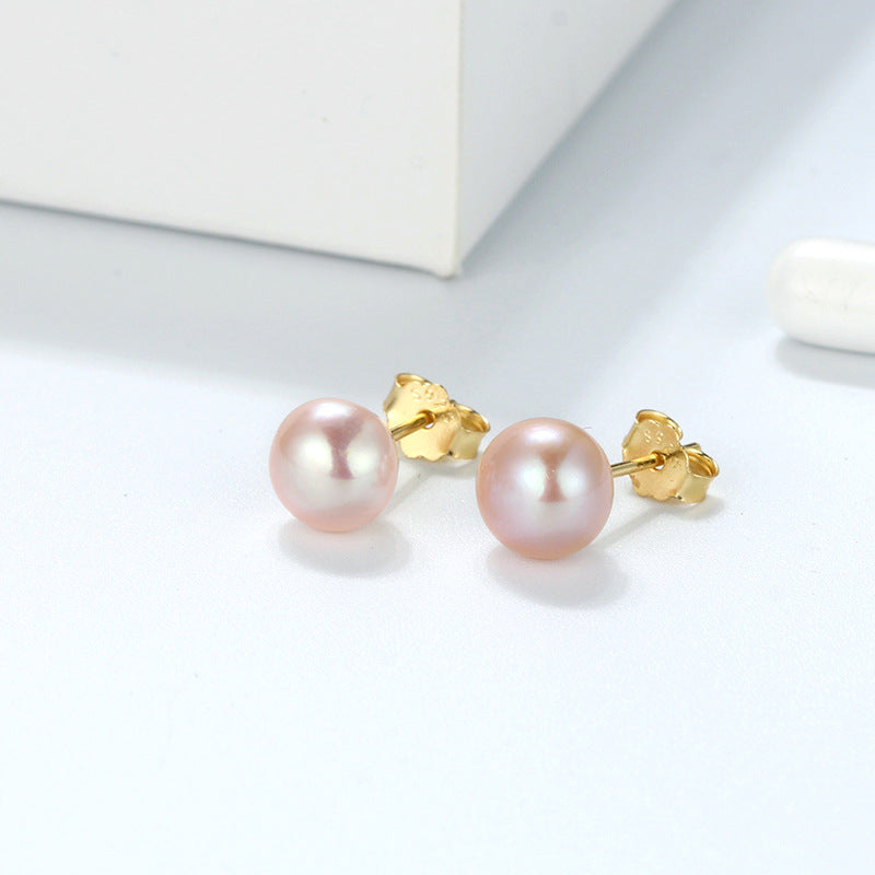Fresh Water Pearl Sterling Silver Studs for Women