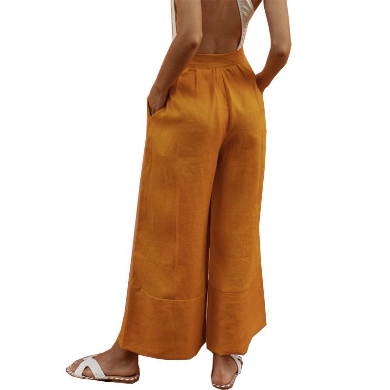 Women Linen Loose Casual Pants-STYLEGOING