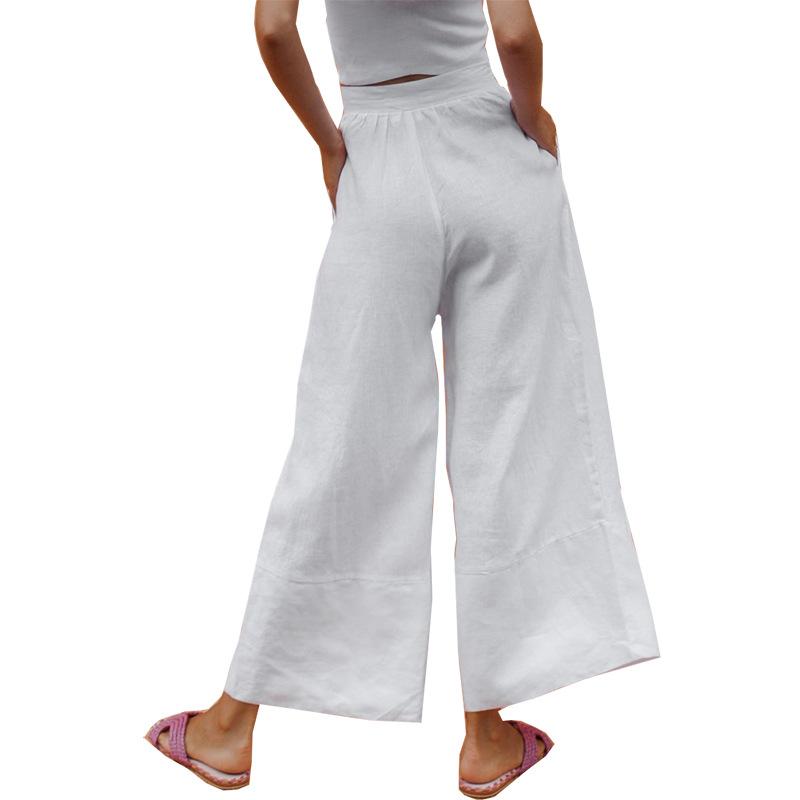 Women Linen Loose Casual Pants-STYLEGOING