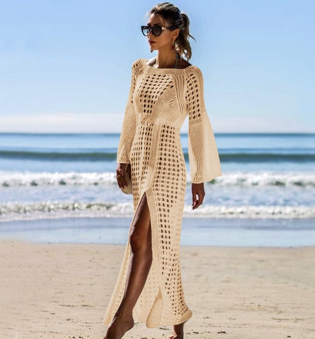 Sexy Knitted Crochet Summer Holiday Bikini Cover Up Dresses