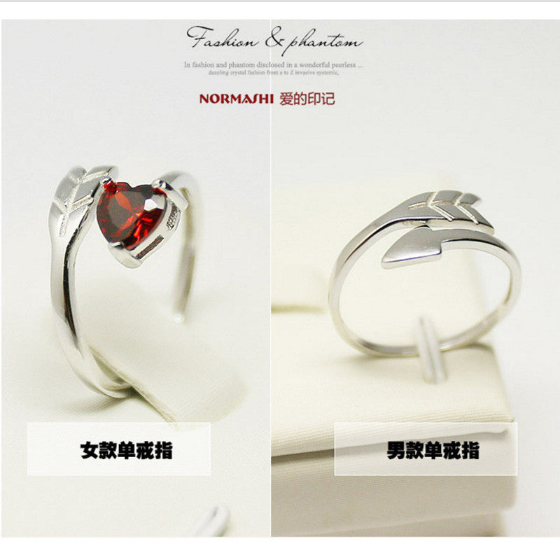 The Arrow of Love Sterling Silver Couple Rings