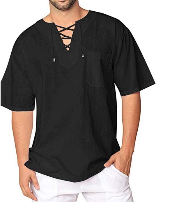 Hot Selling Linen Men Short Sleeves Shirts-STYLEGOING