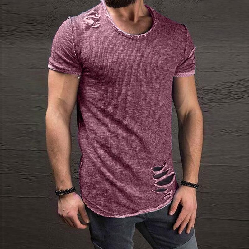 Men Round Neck Summer T Shirts-STYLEGOING