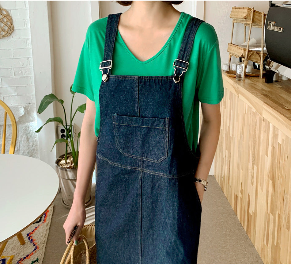 Casual Women A Line Long Jean Dresses