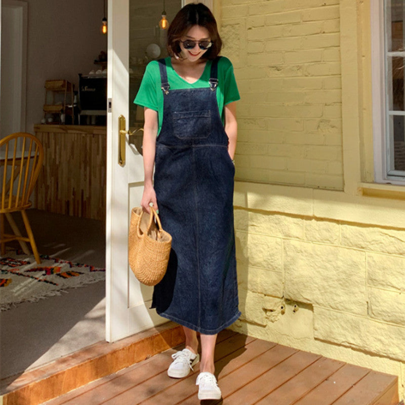 Casual Women A Line Long Jean Dresses