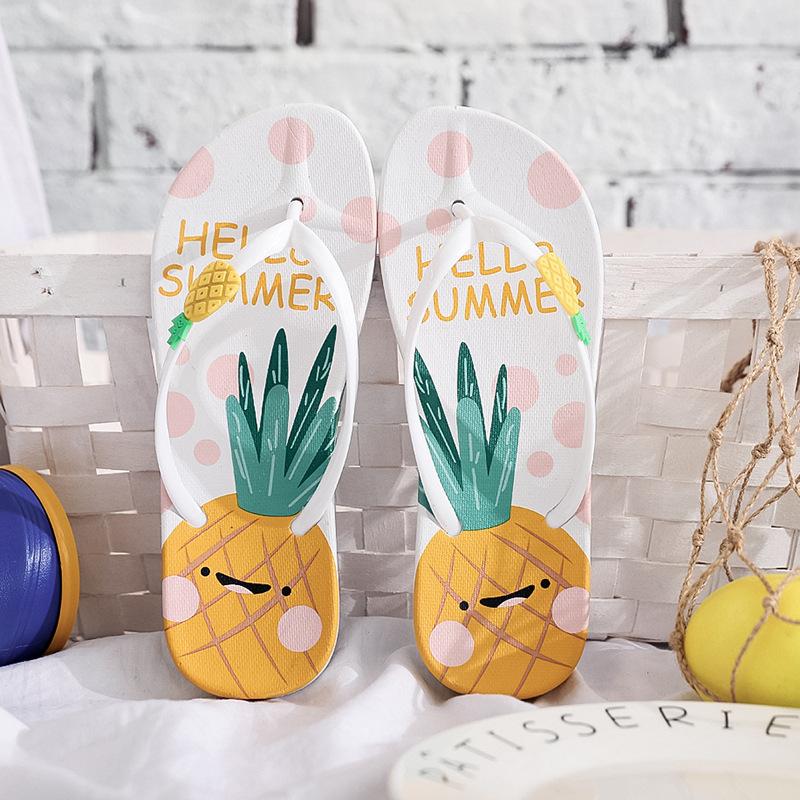 Cute Soft Pineapple Flip-flops Beach Slippers-STYLEGOING