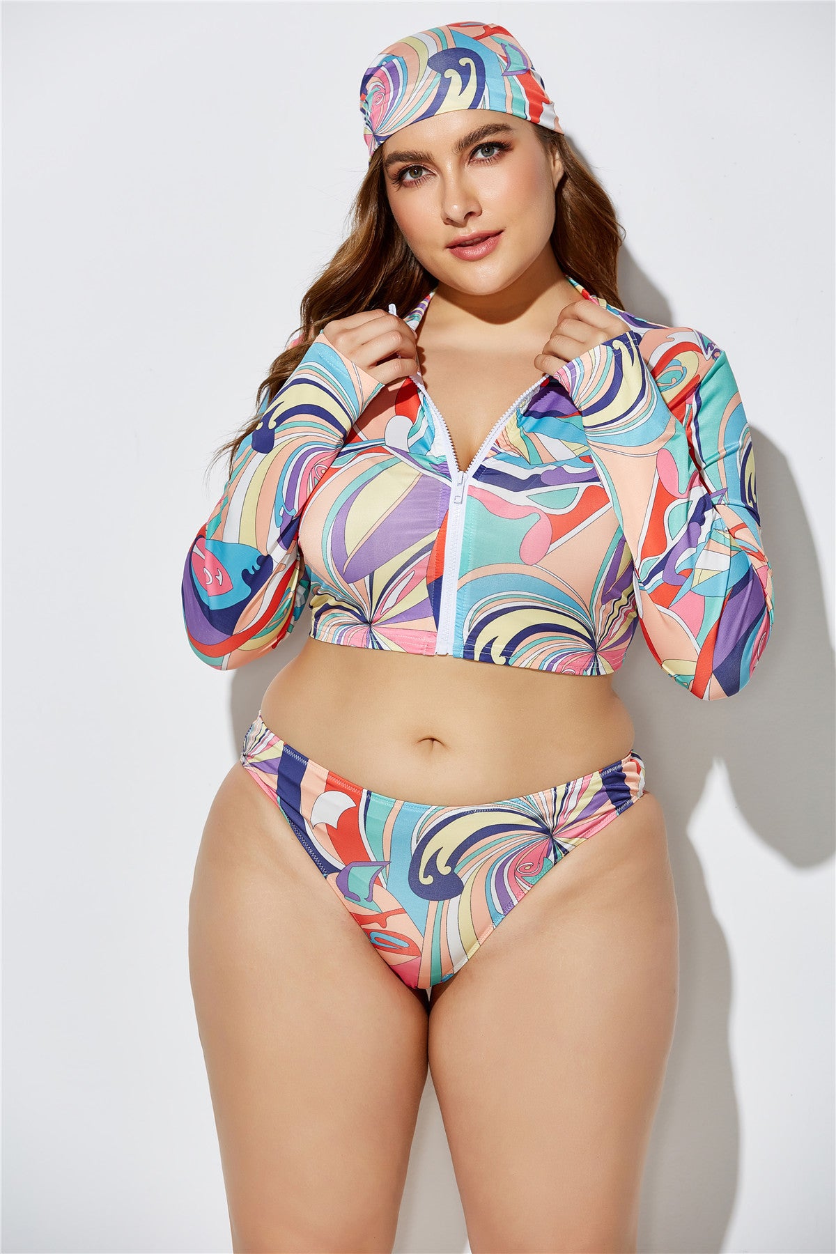 Summer Plus Sizes 3pcs Bikini Suits
