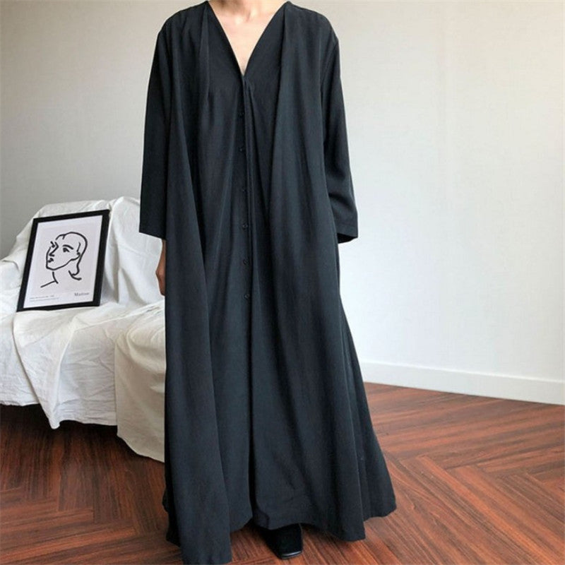 Vintage Loose Long Shirt Cozy Dresses