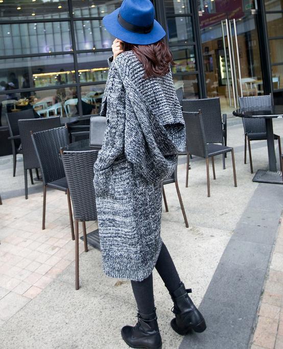 Women Thick Loose Scarf& Long Knitting Cardigans-STYLEGOING