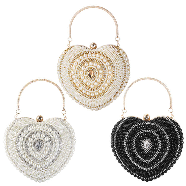 Women Sweetheart Design Beaded Evening Party Bags