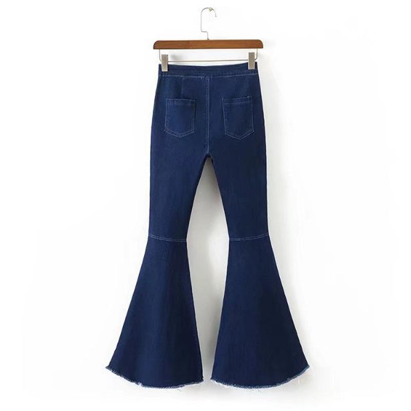 Women Elastic Fall Large Trumpet Jeans-STYLEGOING