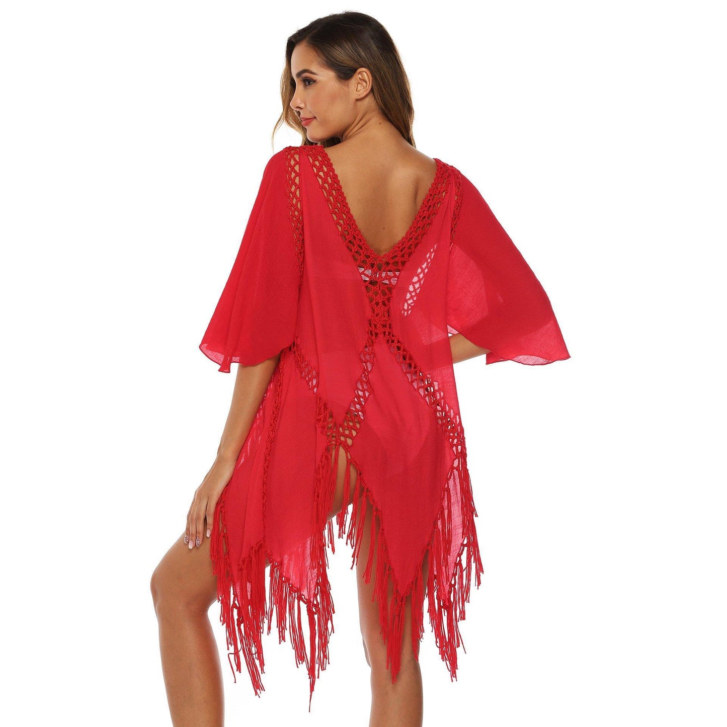 Irregular Summer Sexy Tassel Beach Dresses-STYLEGOING