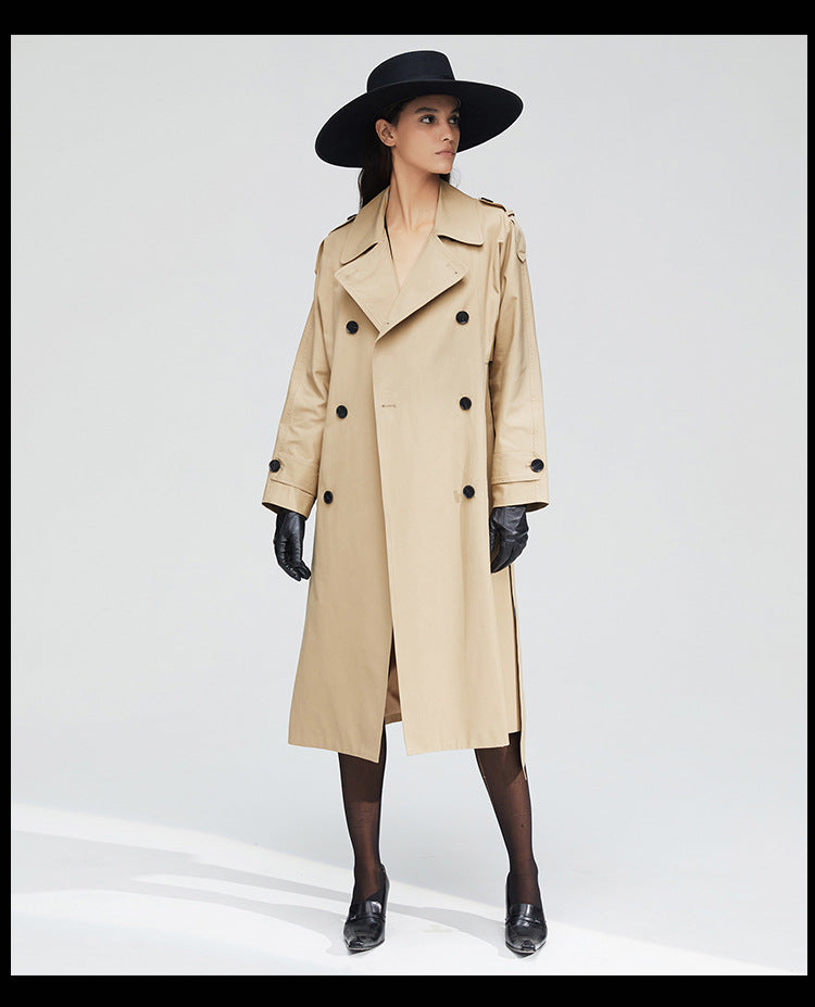 Elegant Fall Women Windbreak Long Overcoats