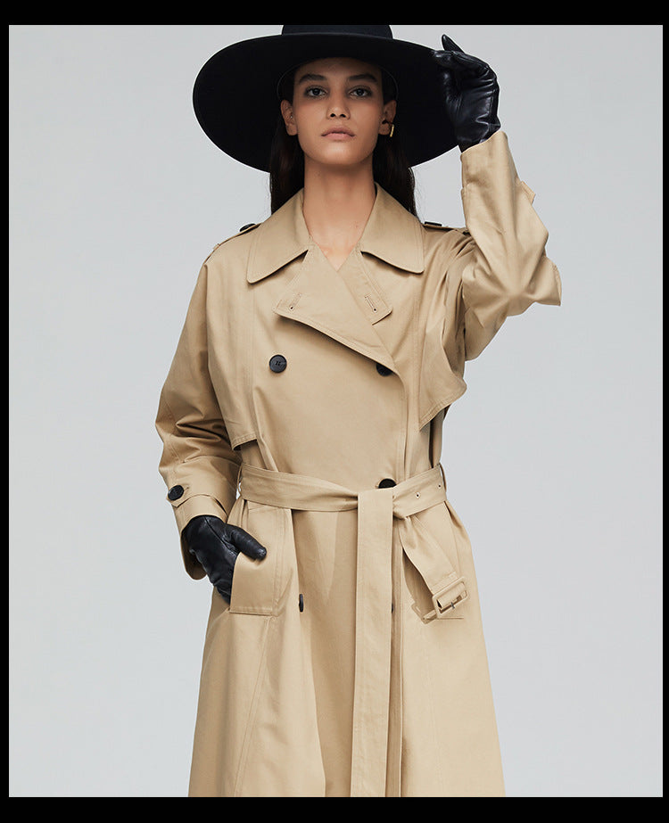 Elegant Fall Women Windbreak Long Overcoats