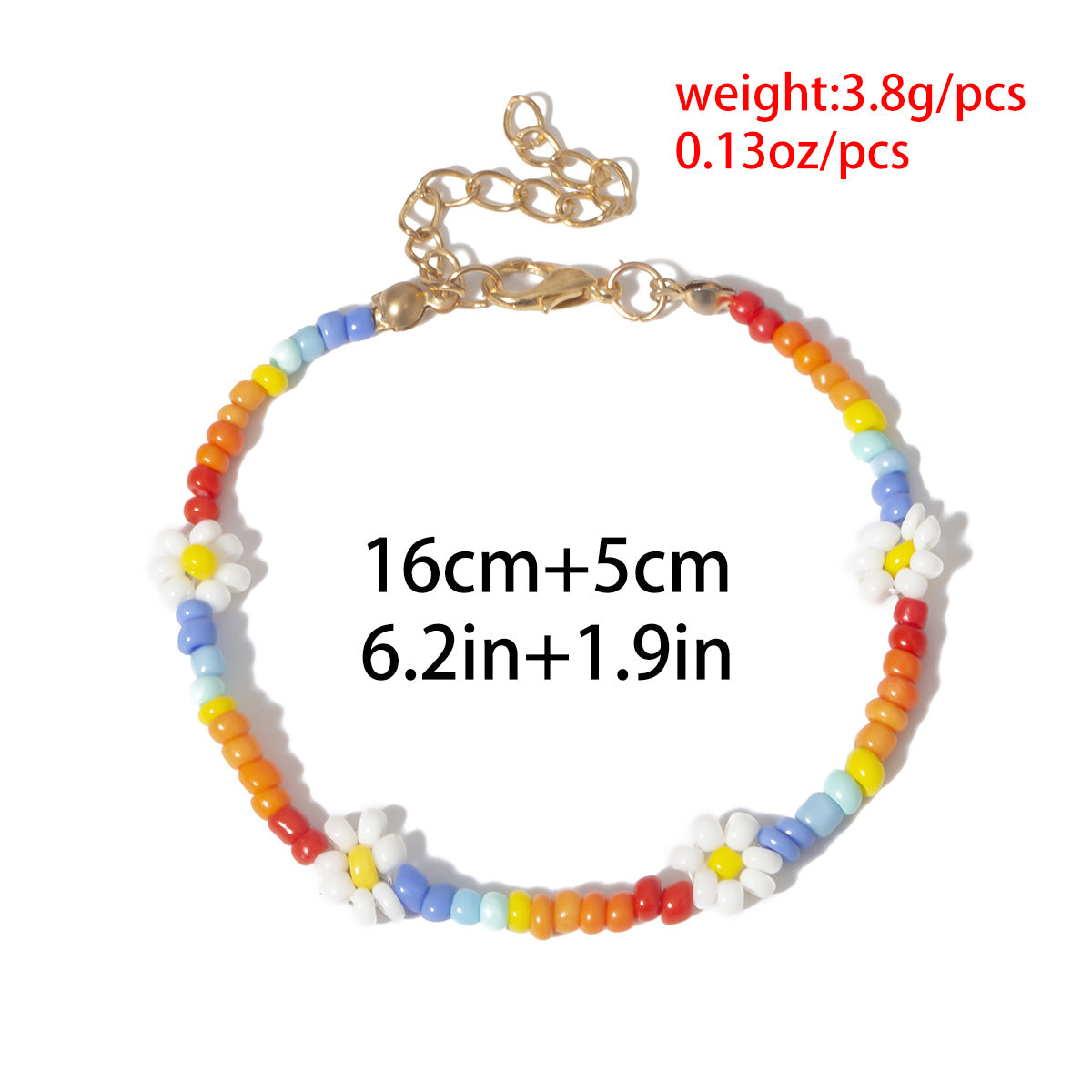 Handmade Colorful Beads String Daisy Design Necklaces for Women