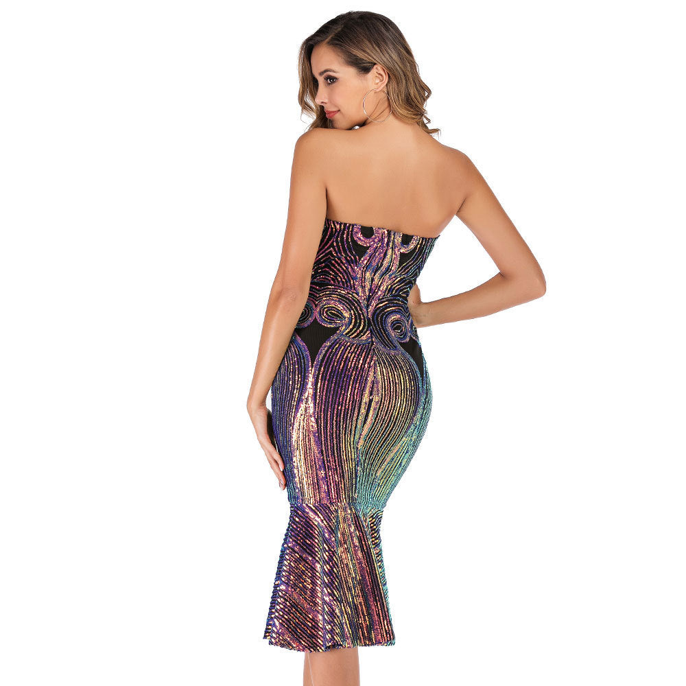 Pre-sale - Sexy Strapless Sequin Mermaid Dresses