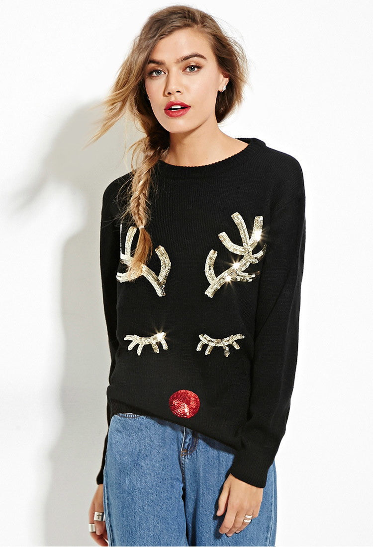 Christmas Snowman Design Long Sleeves Sweaters