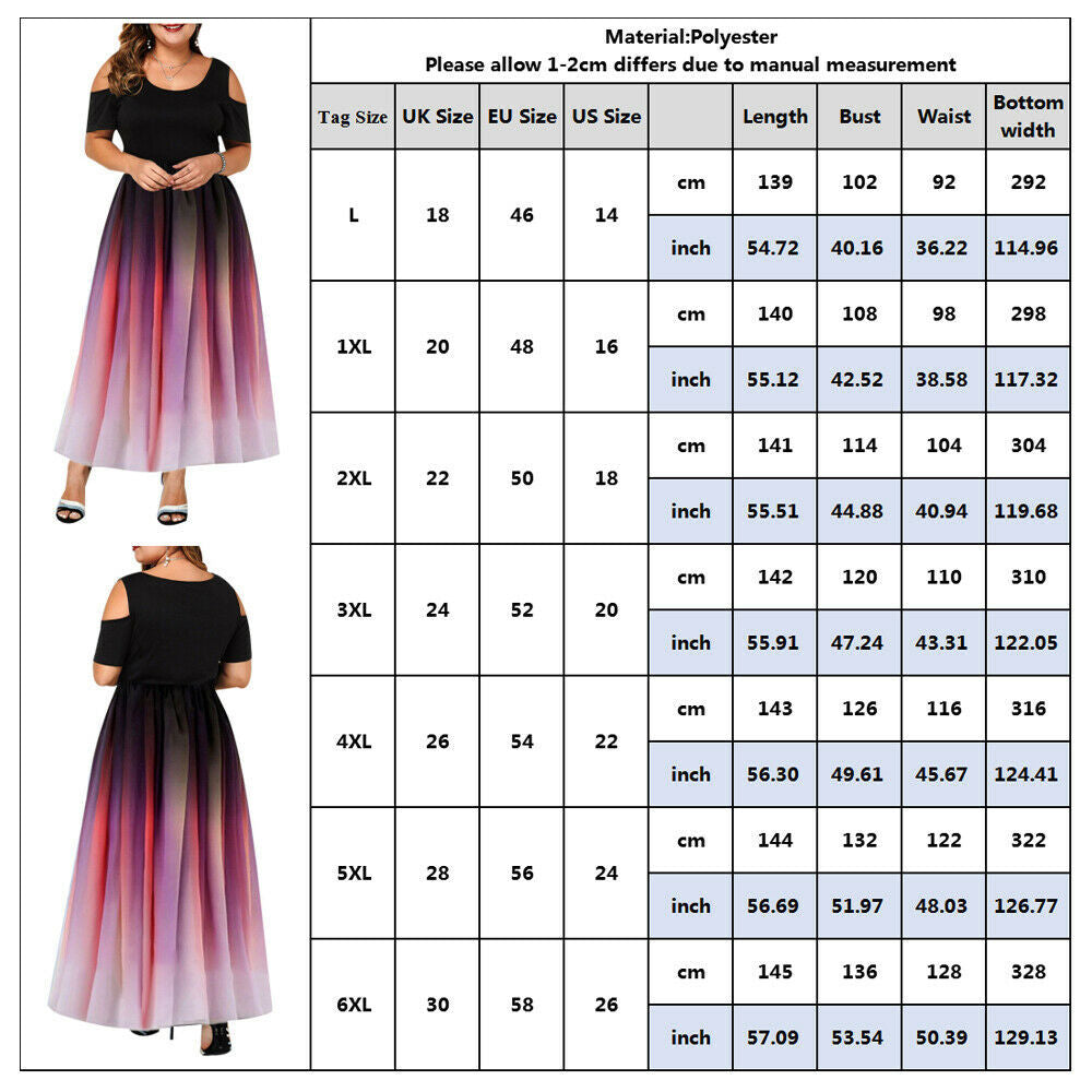Women Plus Sizes Party Long Dresses