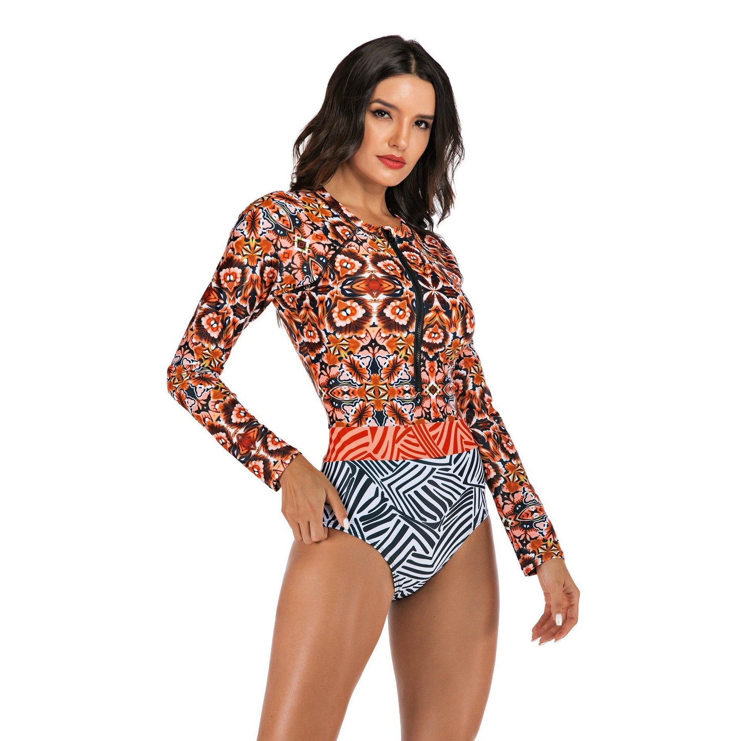 Women Long Sleeves Surfing&diving Swimsuits-STYLEGOING